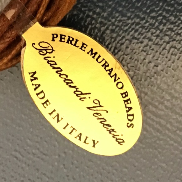 NWOT Beautiful Heart Murano Glass Statement Necklace - Picture 5 of 5